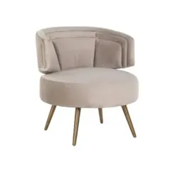 Fotel wypoczynkowy Hazel khaki aksamitny ognioodporny (FR-Quartz 903 Khaki) - Richmond