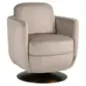 Obrotowy fotel Turner, khaki, welur, ognioodporny (FR-Quartz 903 Khaki) - Richmond