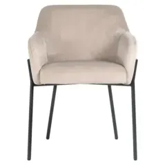 Krzesło Fay khaki aksamit trudnopalny (FR-Quartz 903 Khaki) - Richmond