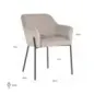 Krzesło Fay khaki aksamit trudnopalny (FR-Quartz 903 Khaki) - Richmond