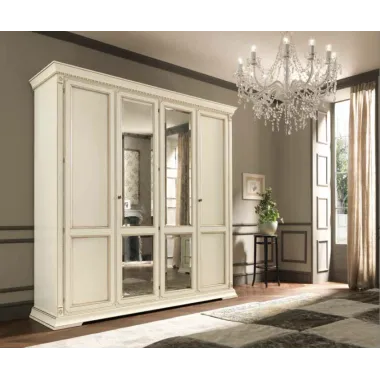 PALAZZO DUCALE ECRU Włoskie Łóżko perforowane wezgłowie niski podnóżek 180 x 200cm / 71BO25LT