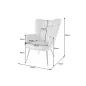 Invicta Fotel SCANDINAVIA z podłokietnikami bouclé 73cm / 44022