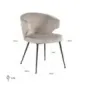 Krzesło Xandra khaki velvet (Quartz Khaki 903) - Richmond