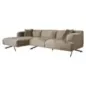 Sofa Donovan 3-osobowa + lewy szezlong (Bergen 104 szary beżowy szenil) - Richmond