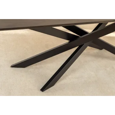 Invicta Stół do jadalni SIGNUM ciemnobrązowe drewno mango 220cm / 45837