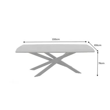 Invicta Stół do jadalni SIGNUM ciemnobrązowe drewno mango 220cm / 45837