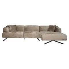 Sofa Donovan 3-osobowa + leżanka prawa (Bergen 104 taupe chenille) - Richmond