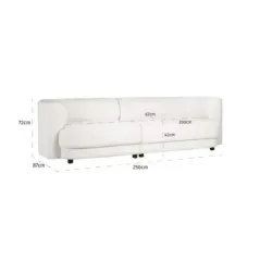 Sofa Davina kremowy fusion (Fusion kremowy 02) - Richmond