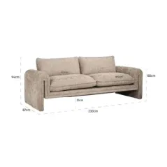 Sofa Sandro piękny beżowy (Be Lovely 170 Beżowy) - Richmond