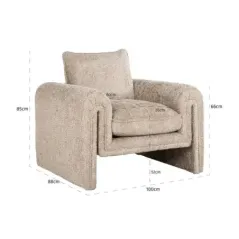 Fotel wypoczynkowy Sandro uroczy beż (Be Lovely 170 Beige) - Richmond