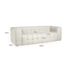 Sofa Merrol kremowy fusion trudnopalny - Richmond