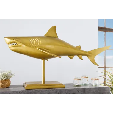 Invicta Dekoracja rzeźba HAI 100cm złota / 42986