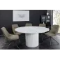 Invicta Stół UNIQUE okrągły ceramiczny biały marmurowy blat 120cm / 46383