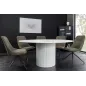 Invicta Stół UNIQUE okrągły ceramiczny biały marmurowy blat 120cm / 46383