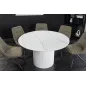 Invicta Stół UNIQUE okrągły ceramiczny biały marmurowy blat 120cm / 46383