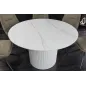 Invicta Stół UNIQUE okrągły ceramiczny biały marmurowy blat 120cm / 46383