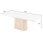 Invicta Stół UNIQUE drewno dębowe optyka białego marmuru 200cm / 45142