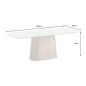 Invicta Stół UNIQUE drewno orzechowe optyka białego marmuru 200cm / 45139 Invicta Stół UNIQUE drewno orzechowe optyka białego marmuru 200cm / 45139