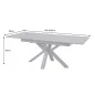 Invicta Stół do jadalni ETERNITY ceramiczny optyka szarego marmuru 160 - 200cm / 46624