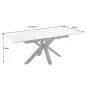 Invicta Stół do jadalni ETERNITY ceramiczny optyka biełego marmuru 160 - 200cm / 46625