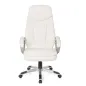 AMSTYLE Fotel biurowy MODERN kremowy imitacja skóry 67cm / SPM1.130