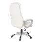 AMSTYLE Fotel biurowy MODERN kremowy imitacja skóry 67cm / SPM1.130