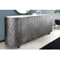 Invicta Komoda REFLECTION efekt 3D antracyt z blatem w optyce marmuru 150cm / 46501