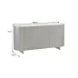 Invicta Komoda REFLECTION efekt 3D antracyt z blatem w optyce marmuru 150cm / 46501
