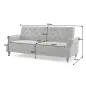 Sofa rozkładana MAISON BELLE AFFAIRE szary aksamit 220cm / 40083 Sofa rozkładana MAISON BELLE AFFAIRE szary aksamit 220cm / 40083