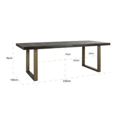 Stół do jadalni LUXOR diament brązowy 230cm / 7749