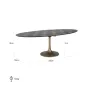 Stół do jadalni LUXOR owalny diament brązowy 230cm / 7748 - Richmond