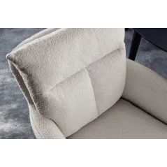 Invicta Krzesło obrotowe z podłokietnikiem Big George boucle beige 60cm / 42674