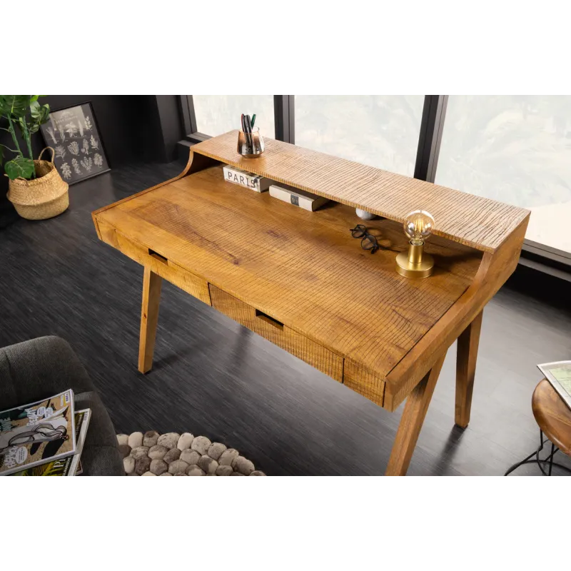 Invicta Biurko MONSOON naturalne mango 120 x 86 x 70cm / 41165
