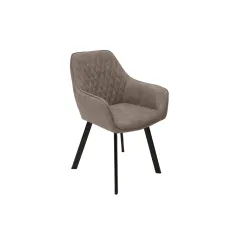 Invicta Krzesło PALERMO z podłokietnikiem mikrofibra taupe 59cm / 39342