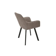 Invicta Krzesło PALERMO z podłokietnikiem mikrofibra taupe 59cm / 39342