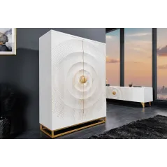 Invicta Komoda GOLDEN SUNSET WHITE wysoka 95cm / 48409