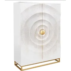 Invicta Komoda GOLDEN SUNSET WHITE wysoka 95cm / 48409