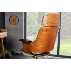 Invicta Fotel biurowy MANHATTAN obrotowy imitacJa skóry orzech 64cm / 44195