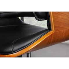 Invicta Fotel biurowy MANHATTAN obrotowy imitacJa skóry orzech 64cm / 44195