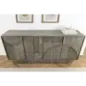 Invicta Komoda ART DECO 3D drewno mango dymione szare 170cm / 45480