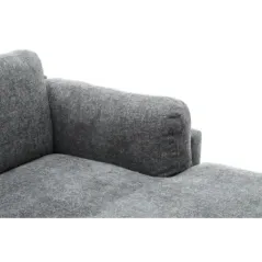 Invicta Sofa narożna MANHATTAN tkanina teksturowana szara 295 x 88 x 85cm / 44278