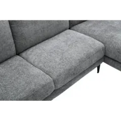 Invicta Sofa narożna MANHATTAN tkanina teksturowana szara 295 x 88 x 85cm / 44278