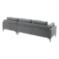 Invicta Sofa narożna MANHATTAN tkanina teksturowana szara 295 x 88 x 85cm / 44278