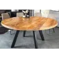 Invicta IRON CRAFT stół do jadalni okrągły naturalne Mango Ø 140cm / 45256