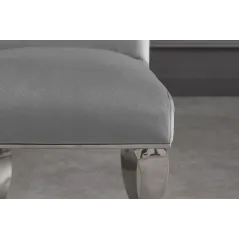 Invicta MODERN BAROCK Krzesło tapicerowane szare / 47489