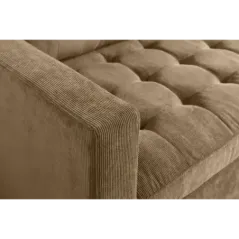 Invicta Sofa narożna STOCKHOLM brązowy sztruks 220cm / 44153