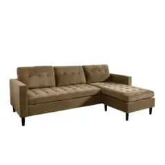 Invicta Sofa narożna STOCKHOLM brązowy sztruks 220cm / 44153