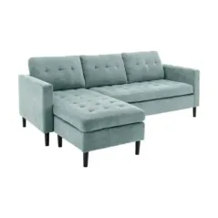 Invicta Sofa narożna STOCKHOLM aqua sztruks 220cm / 44151
