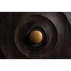 Invicta Komoda GOLDEN SUNSET czarne złoto z drewna mango 3D 140 x 75 x 38cm / 46658