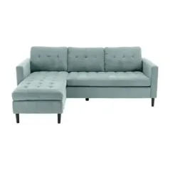 Invicta Sofa narożna STOCKHOLM aqua sztruks 220cm / 44151